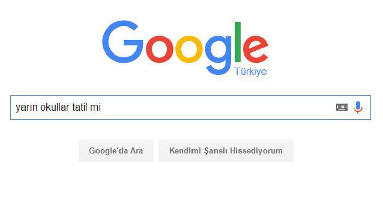 Google'da en çok 'kar tatili' arandı!