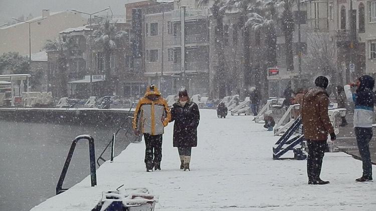 izmir ilceleri kar beyaz haberler guncel flas