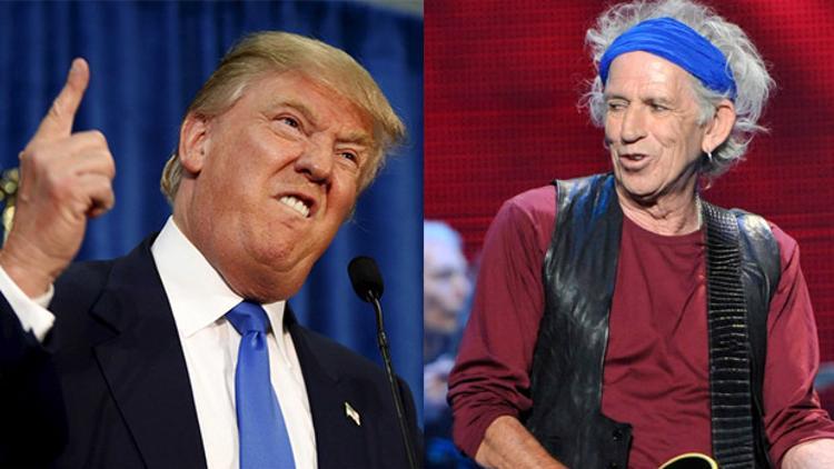 Rolling Stones üyesi Keith Richards, Donald Trump'a bıçak çekmiş!