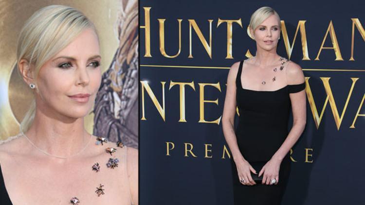 Charlize Theron'a böcekli elbise