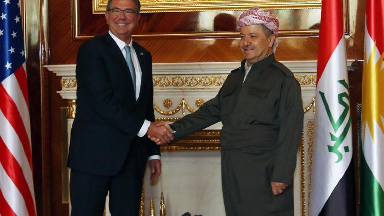 ABD Savunma Bakanı Carter Barzani'yi ziyaret etti