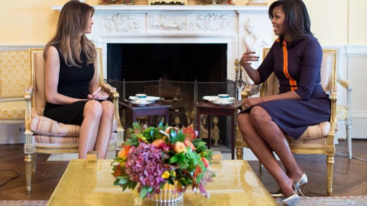 First lady'ler Beyaz Saray'da bir araya geldi, kıyafetlerinde birçok detay gizliydi