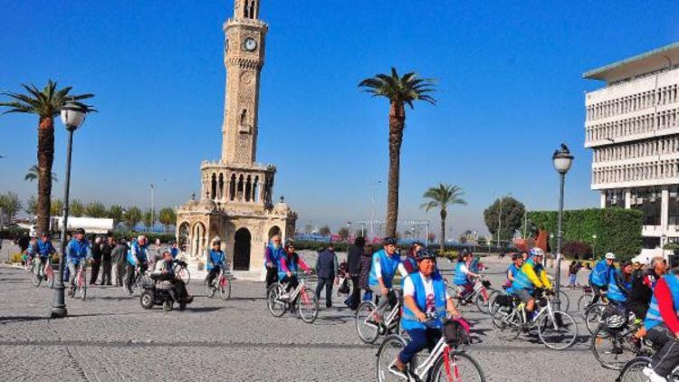 Diyabete dikkat çekmek için bisiklet kullandılar Diyabete dikkat çekmek için bisiklet kullandılar