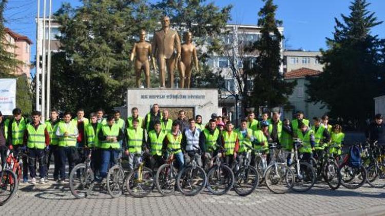 Yeşilay Haftası nedeniyle bisiklet turu düzenlendi