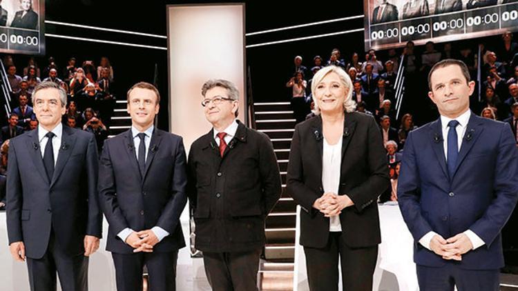 Fransa’da beş aday televizyonda kapıştı