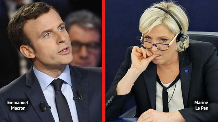 Macron bir puanla Le Pen’in önünde