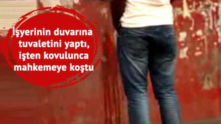 İş yerinin duvarına tuvaletini yaptı, işinden oldu