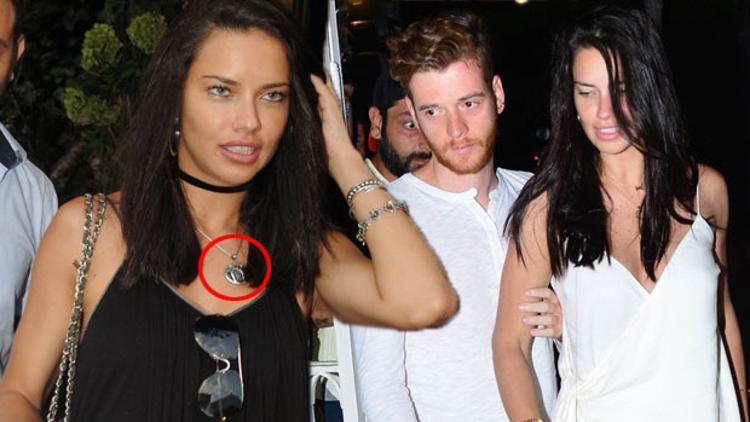 Metin’in hediyesi Adriana Lima'nın boynunda