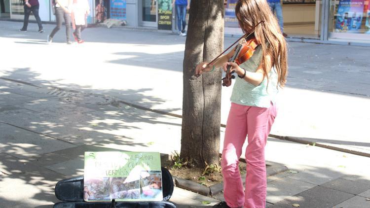 11 yaşında sokaklarda keman çalarak kedi evi yaptırdı