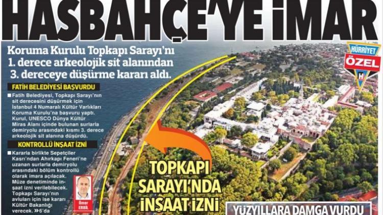 Topkapı Sarayı'nın Hasbahçe'si 'denetimli inşaat'a açılıyor