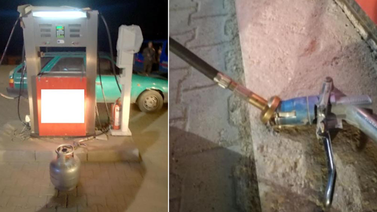 Kayseri'de yakalandılar! Akaryakıt istasyonunda mutfak tüpüyle...