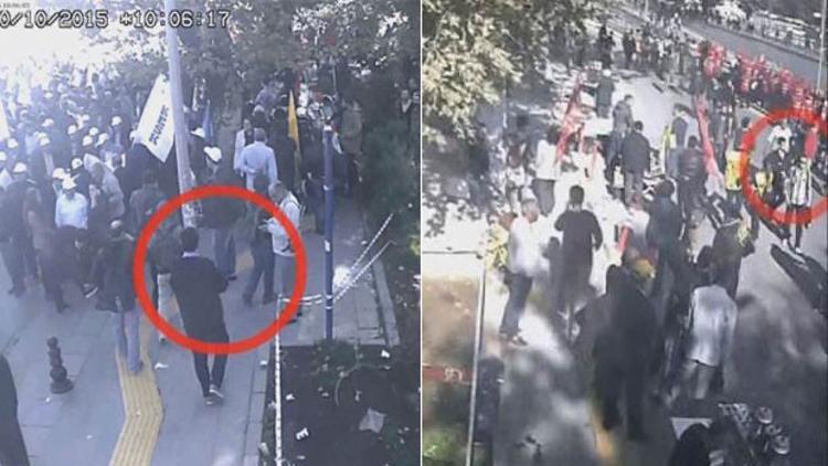 Gar katliamında 102 kişiyi öldüren 2 canlı bombanın geliş görüntüleri
