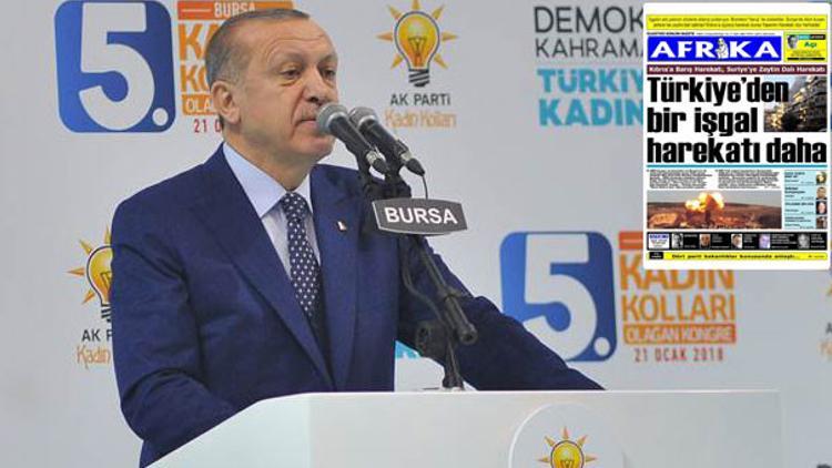 Cumhurbaşkanı Erdoğan'dan KKTC'deki gazeteye çok sert tepki