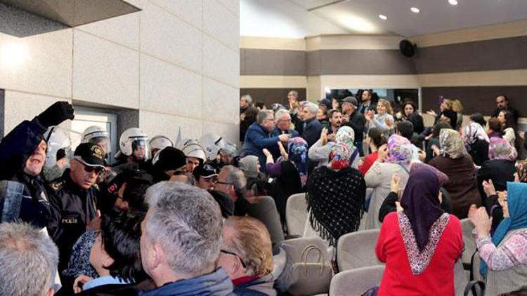 İçeri de dışarı da karıştı, toplantı iptal edildi