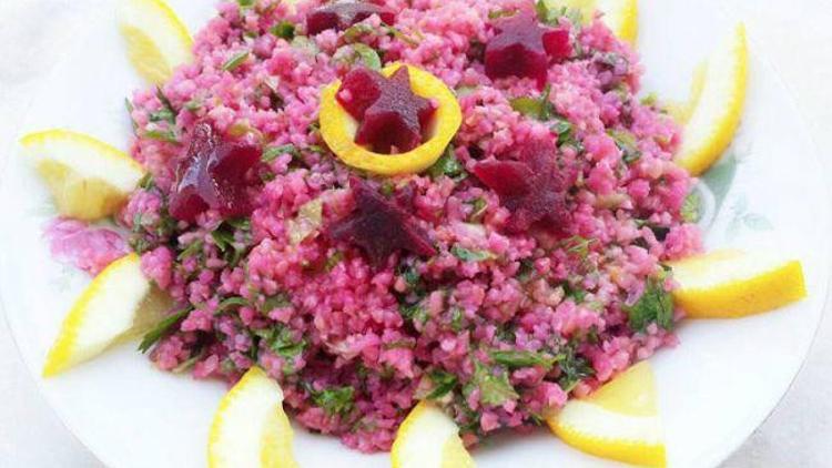 Pembe bulgur salatası tarifi