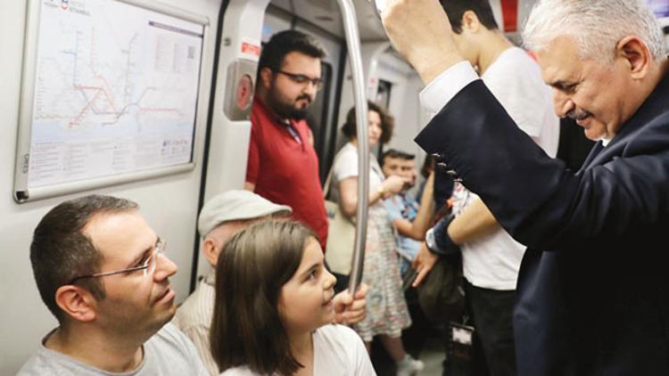 Başbakan Marmaray'da