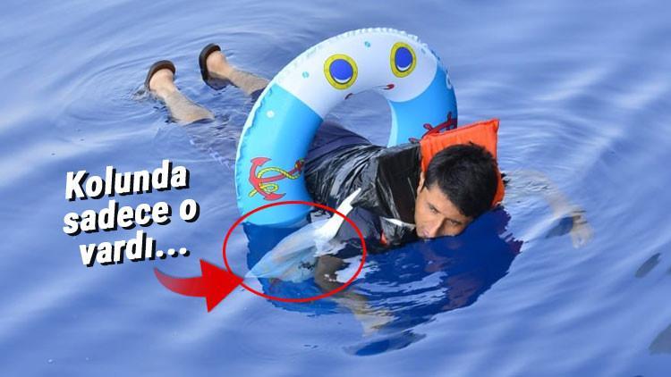 Denizde bu halde yakalandı! 1 ekmek ve çocuk can simidi…