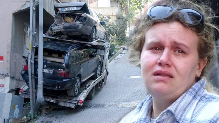 Kaza yapan çekicinin sürücüsünün gözyaşları