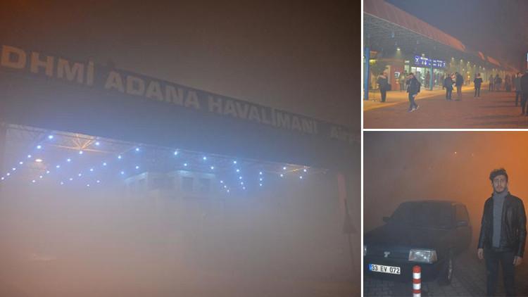 Adana'da görüş mesafesi 10 metreye kadar düştü! Uçak seferleri iptal