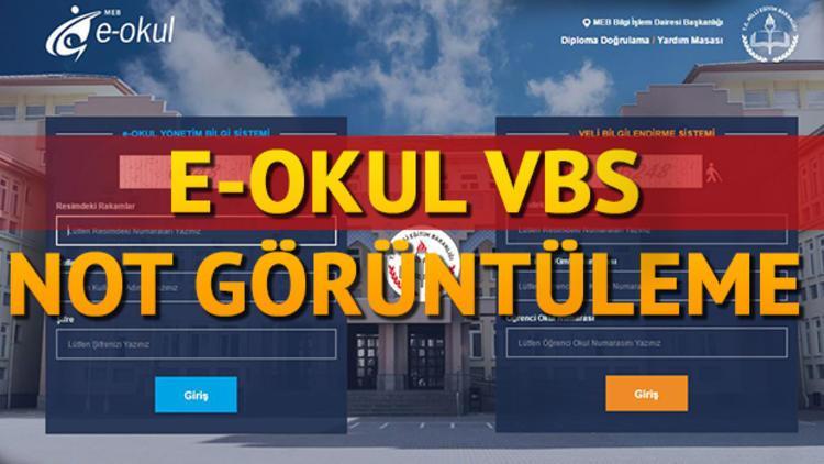 E Okul VBS girişi nasıl yapılır? E Okul not görüntüleme ekranı