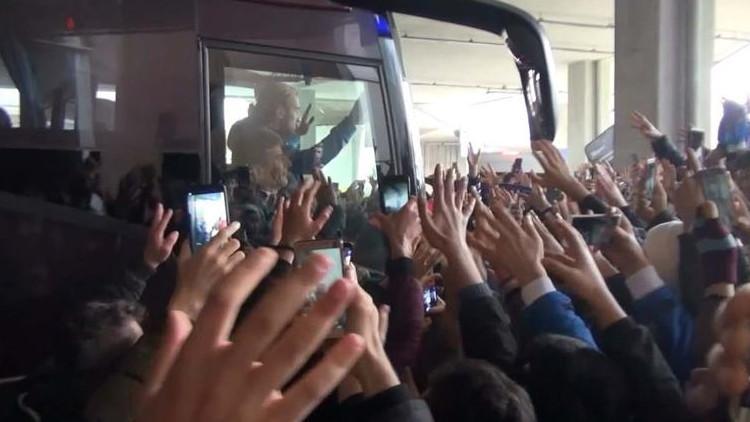 Trabzonspor’a İstanbul’da coşkulu karşılama!