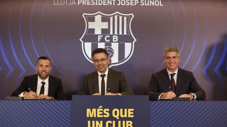 Jordi Alba, Barcelona ile sözleşme yeniledi! Fesih bedeli ise...