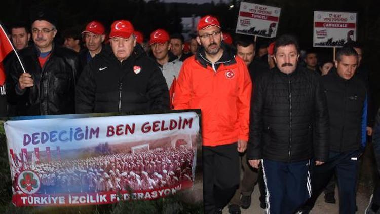 Çanakkale'de 8 bin Türk, dedelerinin izinde yürüdü