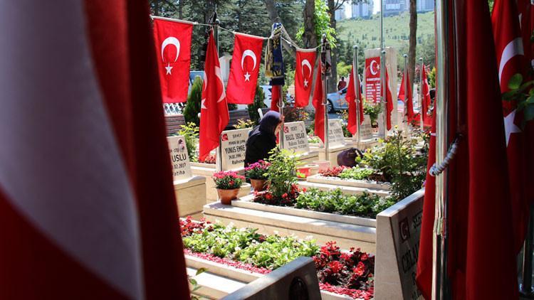 Cebeci ve Karşıyaka şehitliğinde hüzünlü "Anneler Günü"