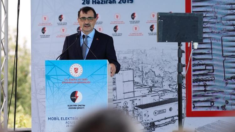 Bakan Dönmez açıkladı: Elektrikte 175 megavatlık mobil santral atağı