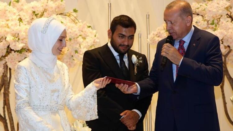 Cumhurbaşkanı Erdoğan nikah şahidi oldu