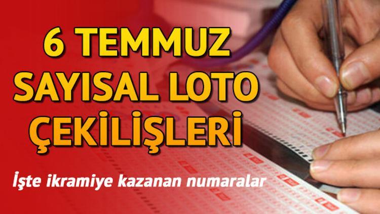 Sayısal Loto 6 Temmuz çekiliş sonuçları iki kente 3 milyon kazandırdı!