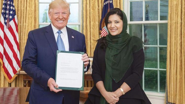 Suudi kadın elçi aynı gün Trump’la görüştü