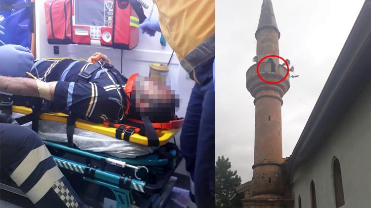 Yer Kırıkkale... İmam minareden düştü