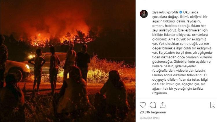 Okullarda ‘ormanların külleri’ gösterilerek fidan dikilecek