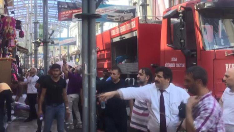 Tarihi çarşıda yangın paniği