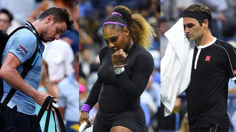 Federer ve Wawrinka'dan Amerika Açık'a veda, Serena Williams yarı finalde!