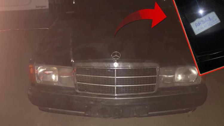 'Pes artık!' Çaldıkları otomobilin üzerine bu notu bırakmışlar