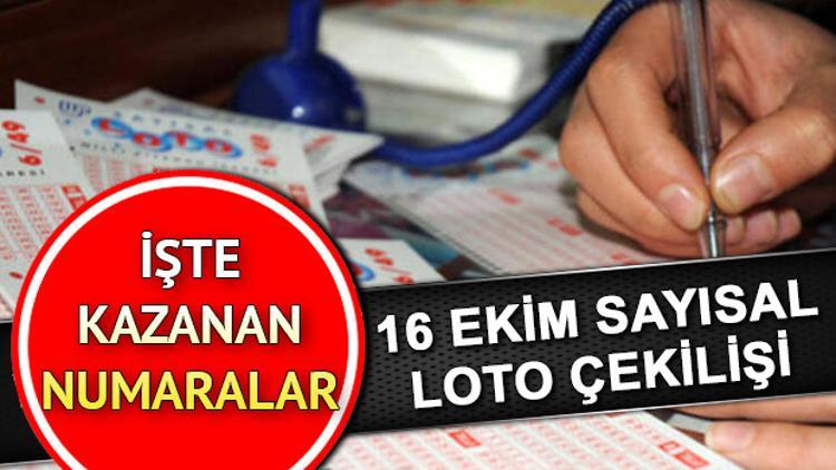 Sayısal Loto çekiliş sonuçları MPİ üzerinden açıklandı! Milli Piyango 16 Ekim Sayısal Loto sorgulama