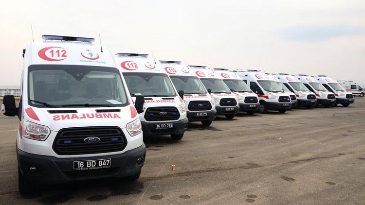 Taşıtların yarısı ambulans
