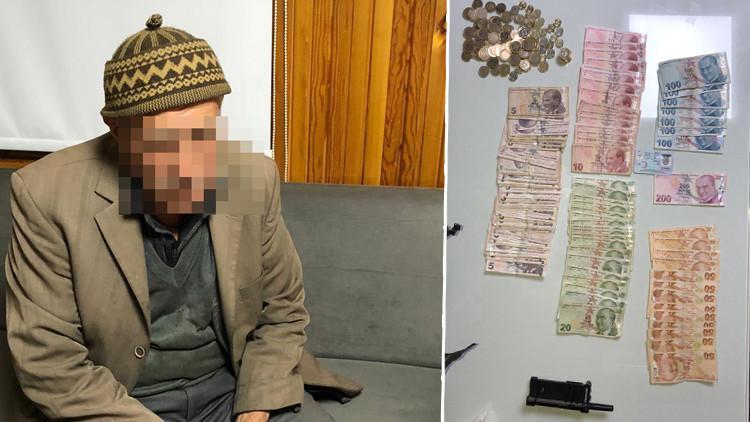 91 yaşındaki dilencinin üzerinden, 2 bin 500 lira para çıktı