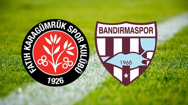Fatih Karagümrük Bandırmaspor maçı saat kaçta ve hangi kanalda?
