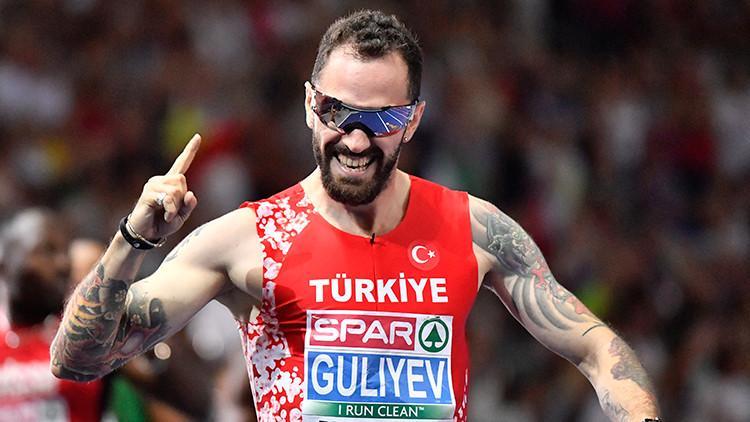 Ramil Guliyev'den anlamlı koşu