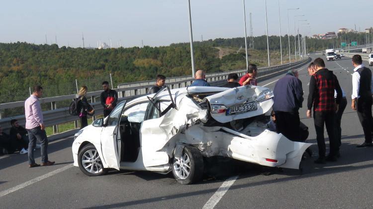 Beykoz Kuzey Marmara Otoyulu'nda kaza: 4 yaralı