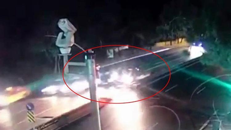 Sarıyer'de feci kaza! O an kamerada
