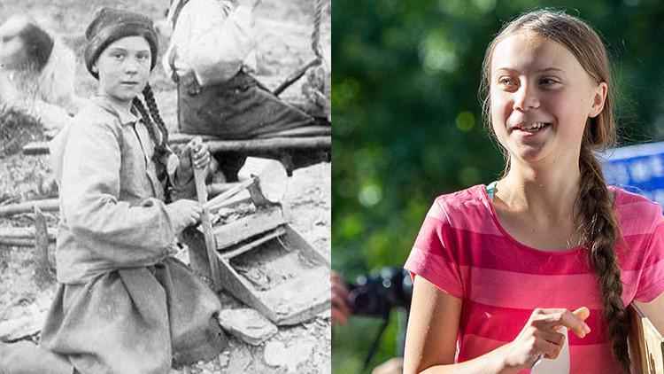 121 yıllık fotoğrafta Greta Thunberg'i andıran kız tartışma yarattı