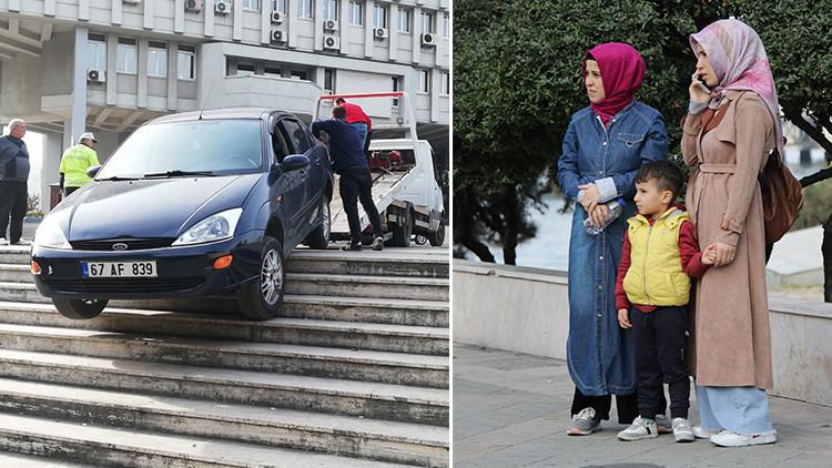 Valilik önünde şaşırtan anlar