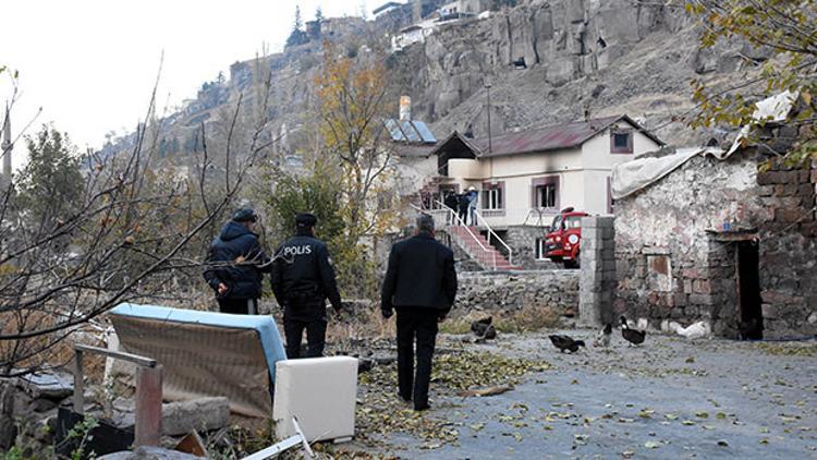 Kiracısına kızdı evi ateşe verip kayalıklara çıktı