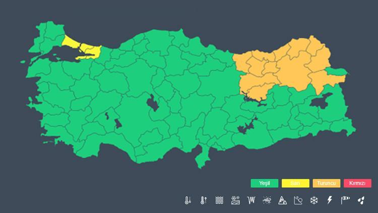 Son dakika: Meteoroloji'den İstanbul için 'sarı alarm'