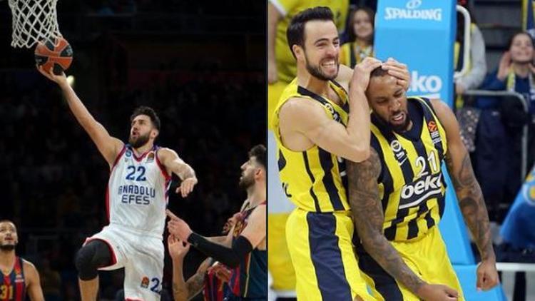 Anadolu Efes liderliğini sürdürdü! F.Bahçe Beko'dan üst üste 3. galibiyet...