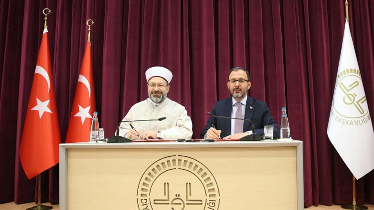 Gençlik ve Spor Bakanlığı ile Diyanet Başkanlığı arasında işbirliği protokolü
